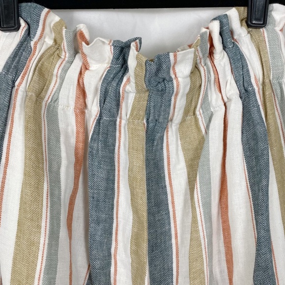 Madewell Tie-Waist Huston Pull-On Striped Linen Blend Crop Pants - Picture 9 of 11